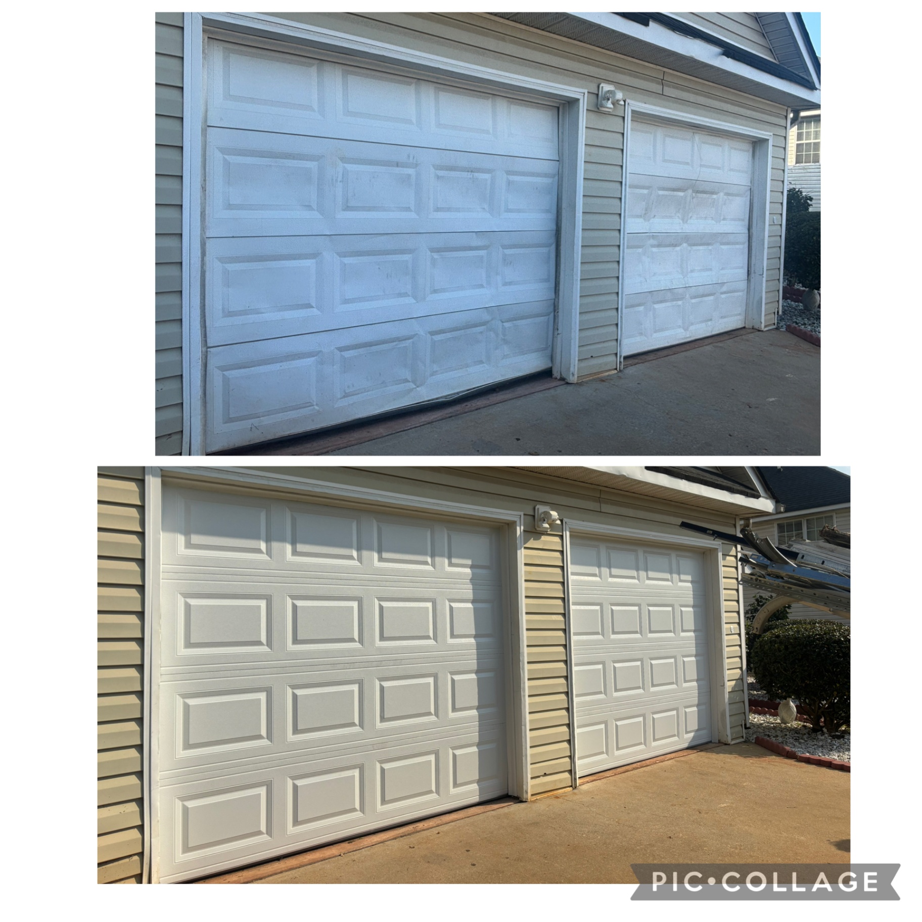 Bottom panel repair — before & after